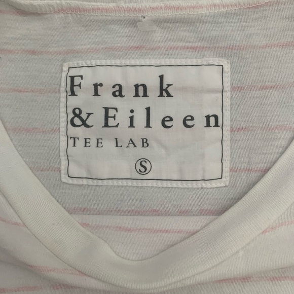 Frank & Eileen Theo Perfect Tee Light Pink and White Stripe. Size S. - Picture 6 of 7